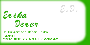 erika derer business card